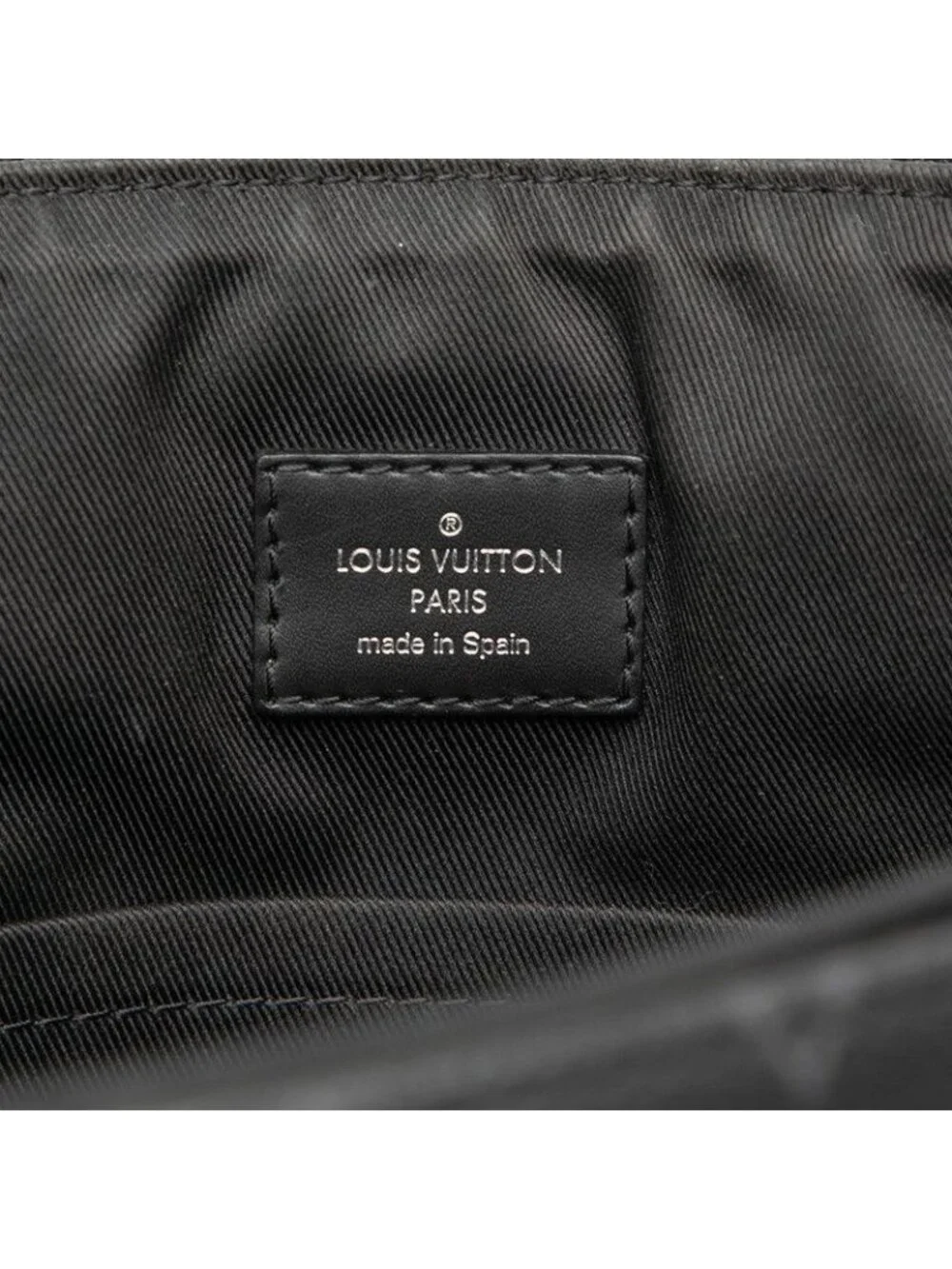 Louis Vuitton Monogram Eclipse District MM NM Crossbody Shoulder Bag Black